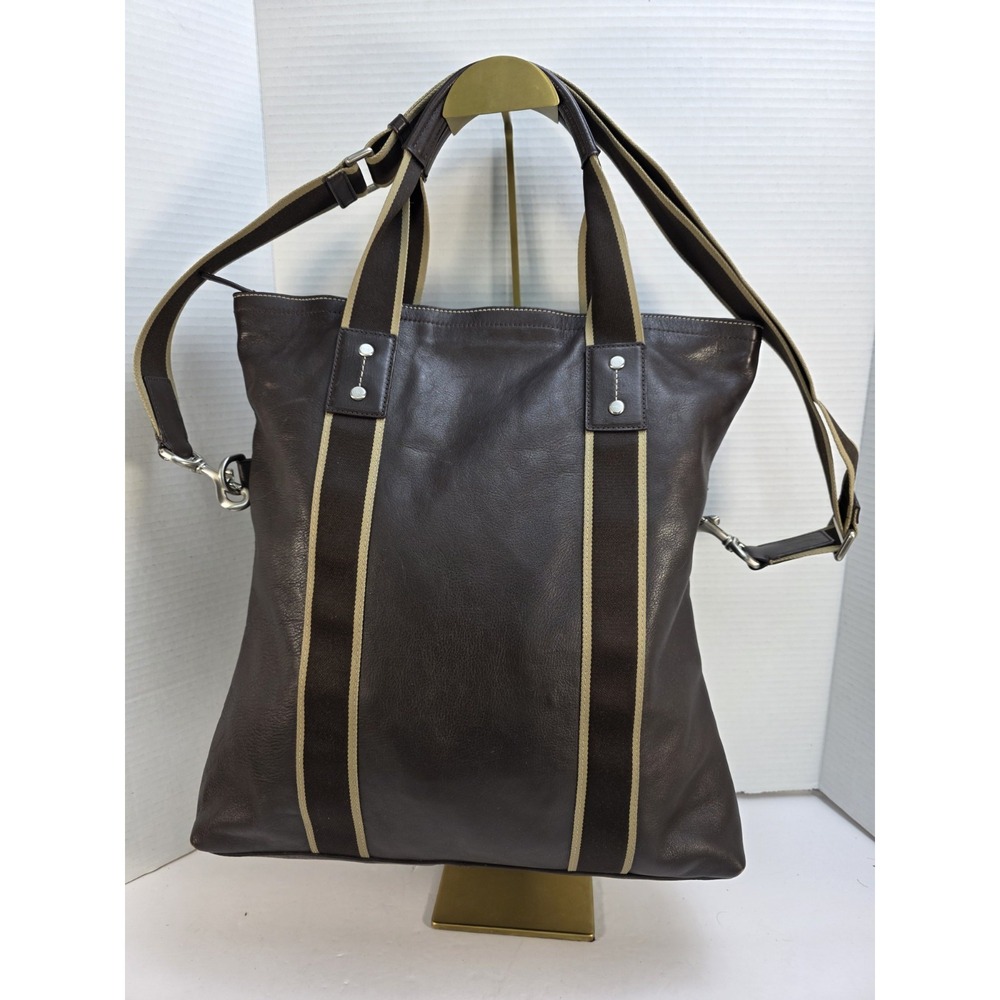 Coach Heritage Web Folder Over 2way tote in Brown Leather L1261-F70558‎ - Picture 2 of 7